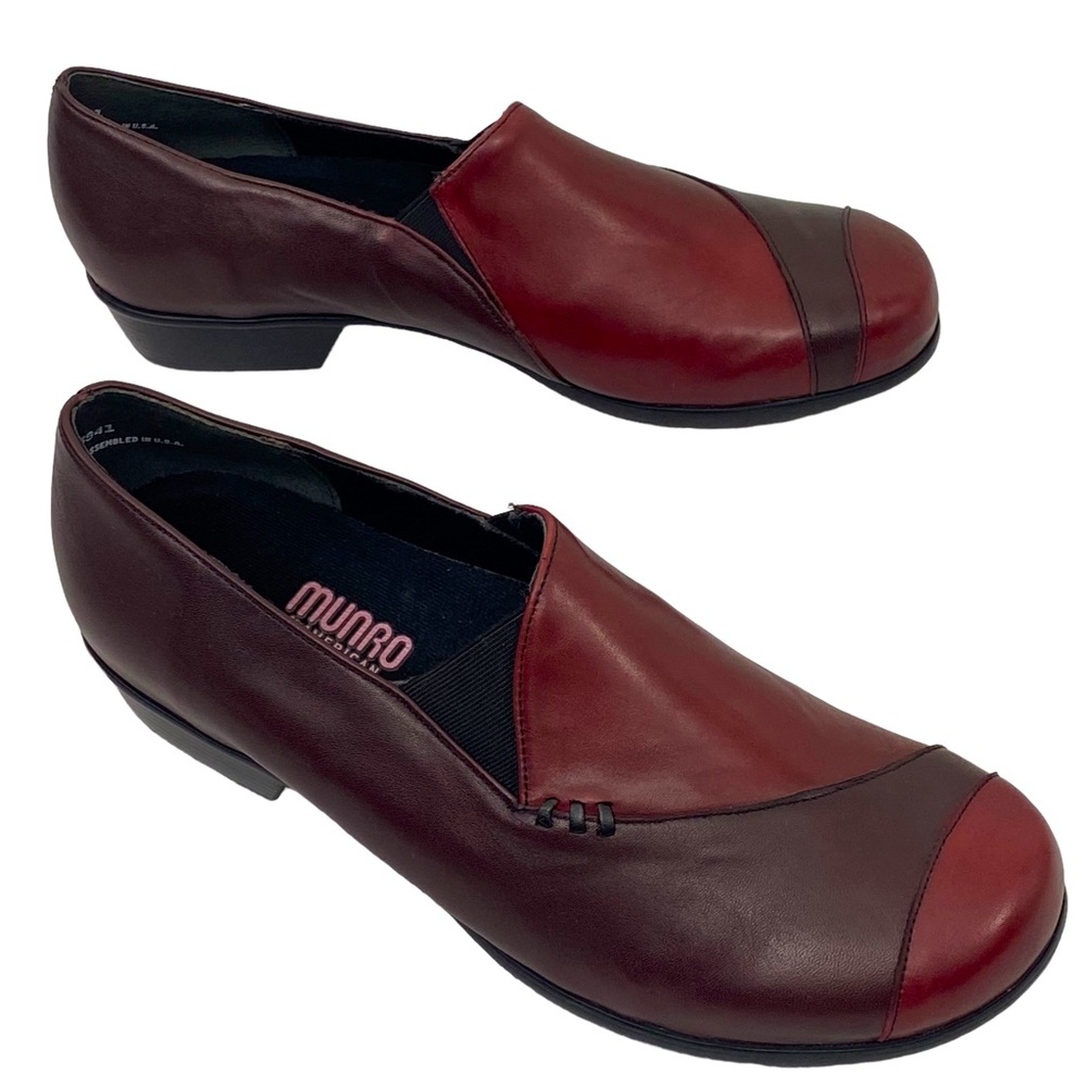 Munro Leather Burgundy & Brown Loafers